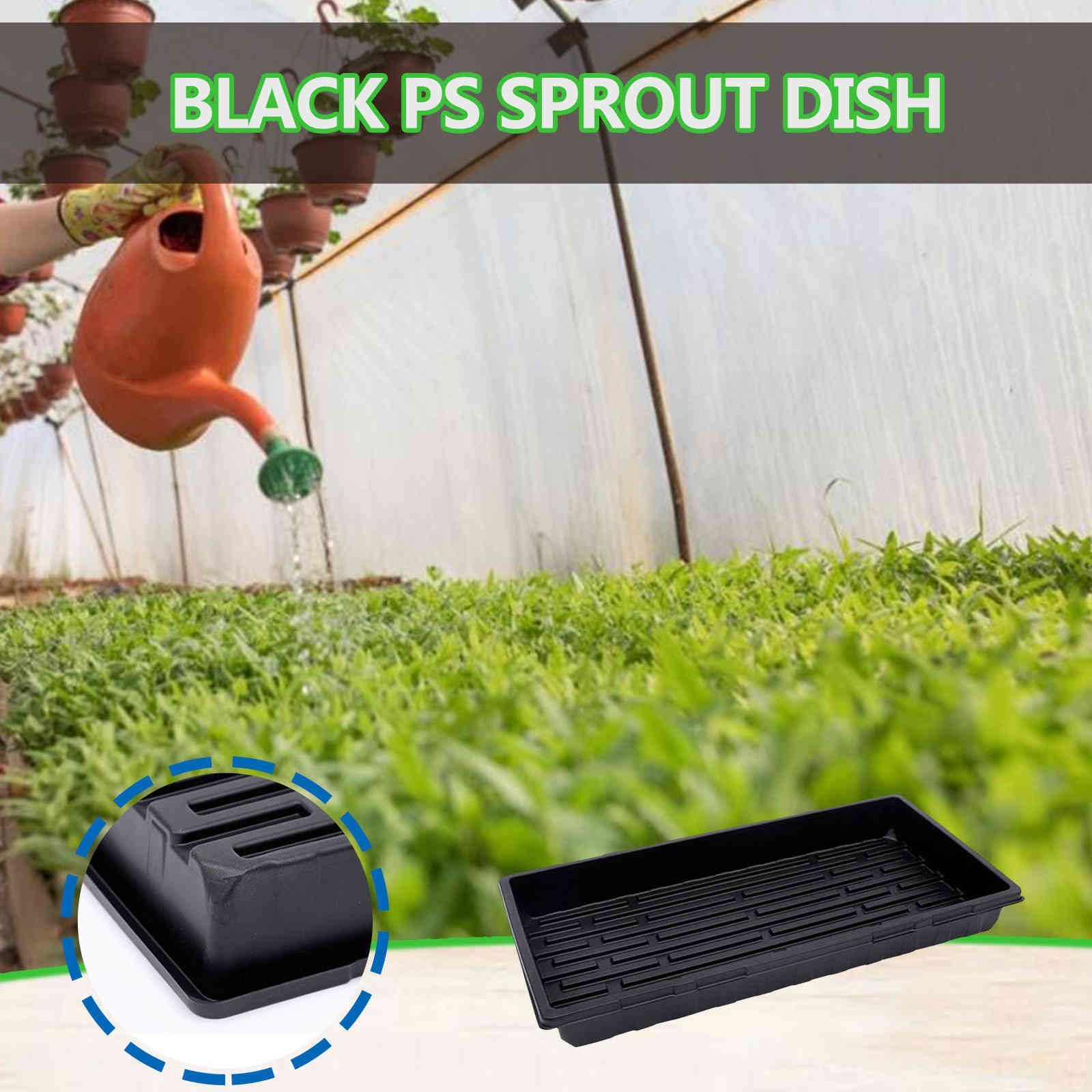 Nursery grow box of garden cells seedling plastic tray bonsai nursery flower vase rectangular plant planter tray-image-693566926