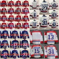 Men Montreal Hockey 31 Carey Price Jersey 6 Shea Weber 92 Jonathan Drouin 11 Brendan Gallagher 14 Nick Suzuki Tyler Toffoli 22 Cole Caufield `s Jerseys