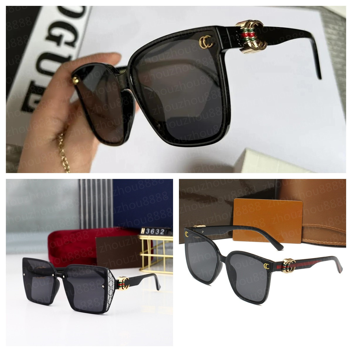 2023 HOT new Luxury Designer Brand square Sunglasses Designer Sunglass High Quality eyeglass Women Men Glasses Womens Sun glass UV400 lens Unisex