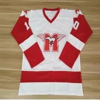 10 Dean Youngblood Hamilton Mustangs Ice Hockey Jerseys Rob Lowe Youngblood Double Stitched Name & Number High Quailty Fast Shippi215Y