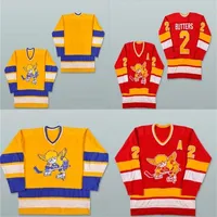 VipCeoMitNess Mens Womens Youth 2  Butters Jersey  Fighting Saints 1972-73 Yellow 1976-77 Red Custom Hockey Jerseys
