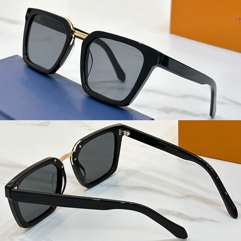 Urban Square Sunglasses square acetate frame metal nose bridge tortoiseshell color gradient mirror with letter print temples with gold logo Z2090-image-930203093