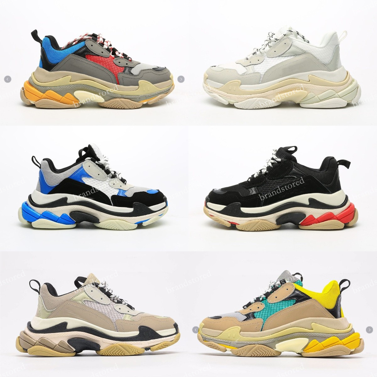 Designer Shoes Triple S Sneakers Luxury Casual Men Shoes Clear Sole Black White Beige Vintage Dad Old Casual Shoes Outdoor Platform Jogging Women Sn