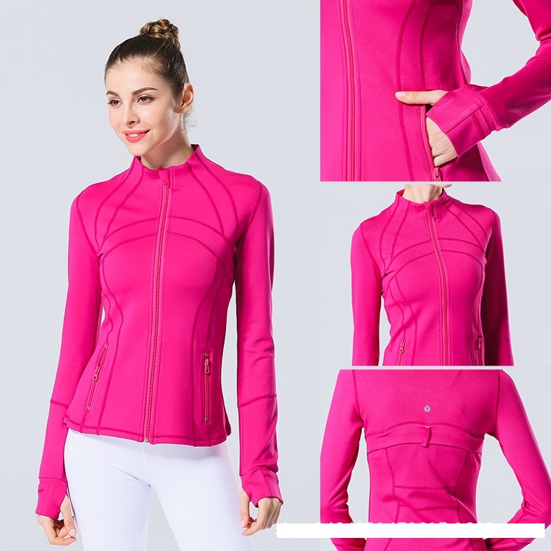 LU-088 Yoga jacket womens define workout sport coat fitness jacket sports quick dry activewear top solid zip up sweatshirt sportwear hot sell