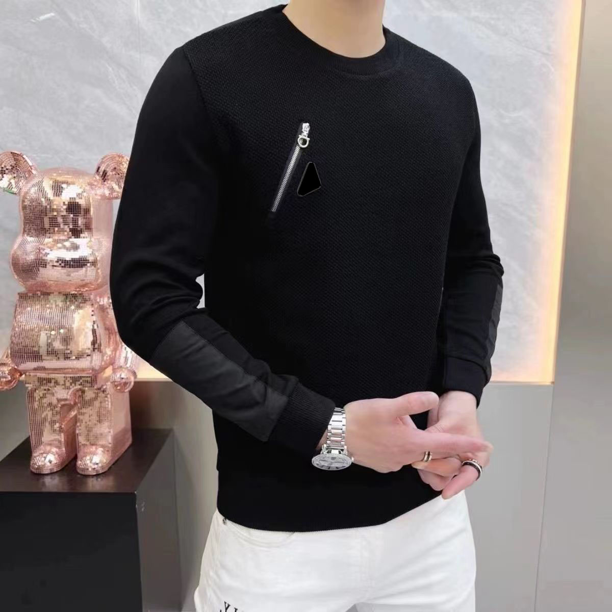 Man Sweatshirts Embroidery Budge Jumpers Hoodies Mens Designer Hoodie Jersey Hooded Pullover Terry Hoody Shirt Tops Asian Size-image-930583422