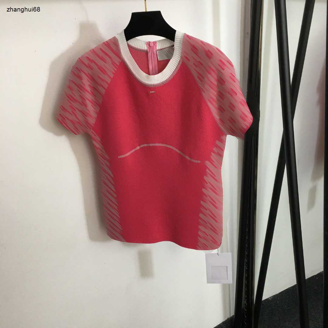luxurious women t shirt brand clothing for summer tops fashion geometry logo High quality round neck upper garment Dec 20 New-image-930554189