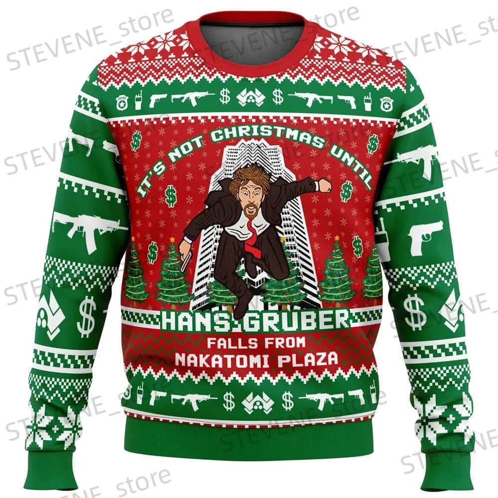 Men&#039;s Hoodies Sweatshirts Hans Gruber Fall Nakatomi Plaza Die Hard Ugly Christmas Gift Santa Claus Pullover Men 3D Sweatshirt And Top Autumn-image-930774678