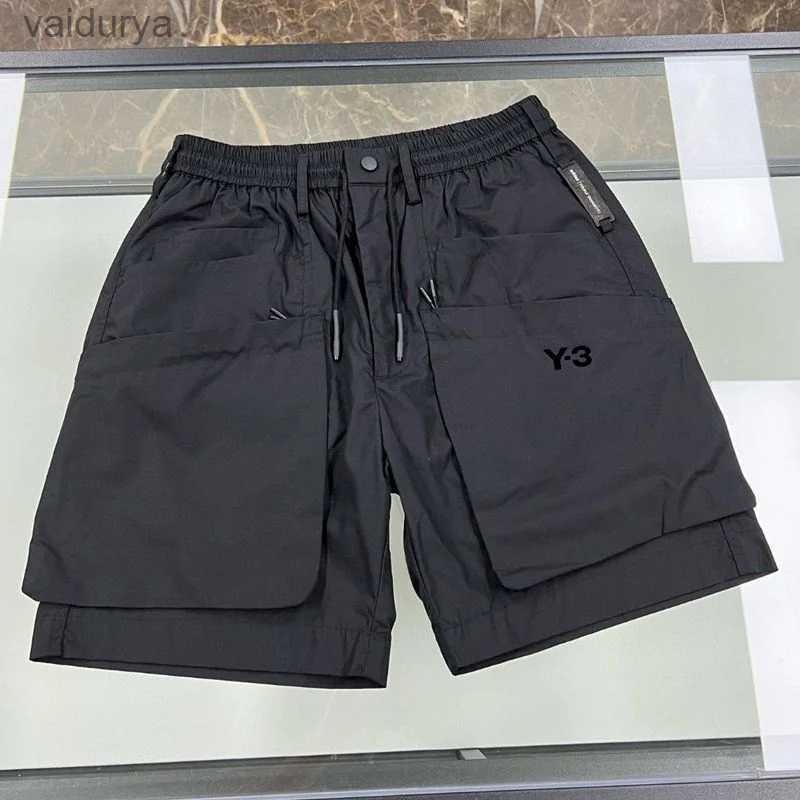 Men's Shorts Summer Y 3 Shorts 2023 Men's Streetwear Shorts Korean Style Black Cargo Shorts Breathable Men's Fashion Versatile Sho-image-930777113