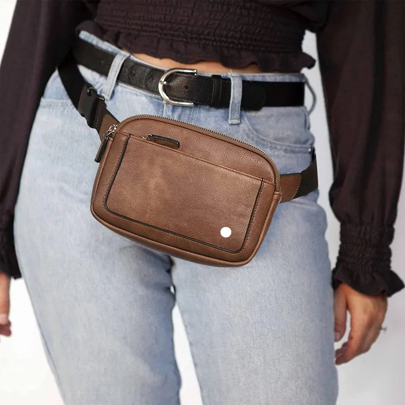 LM Bags Femmes PU Sac de Taille Gym Course Sports de Plein Air Sacs de Taille Voyage Hommes Téléphone Porte-Monnaie Ceinture décontractée Cross B