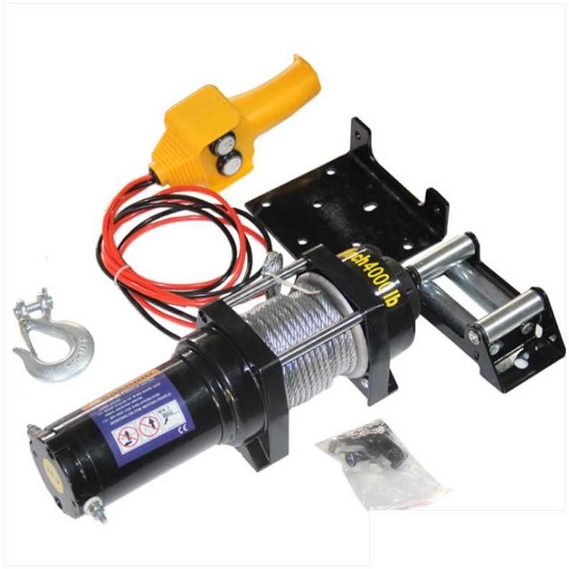 Travel & Roadway Product 4000lbs Electric Recovery Winch Kit ATV Trailer 10M High-strength Steel Cable Car 12v24v Remote Control