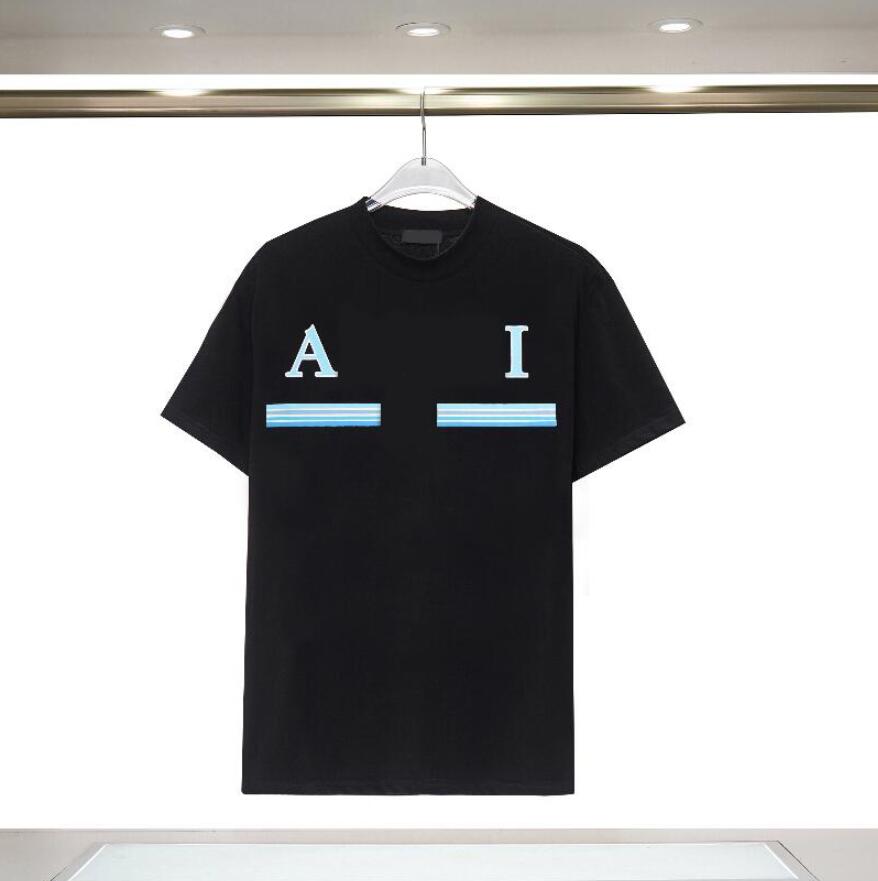 24SS Men's T-shirt High Street Tee Spring Summer Lettres imprimer la mode surdimensionnée Skateboard Men Femmes Tshirt S-3XL