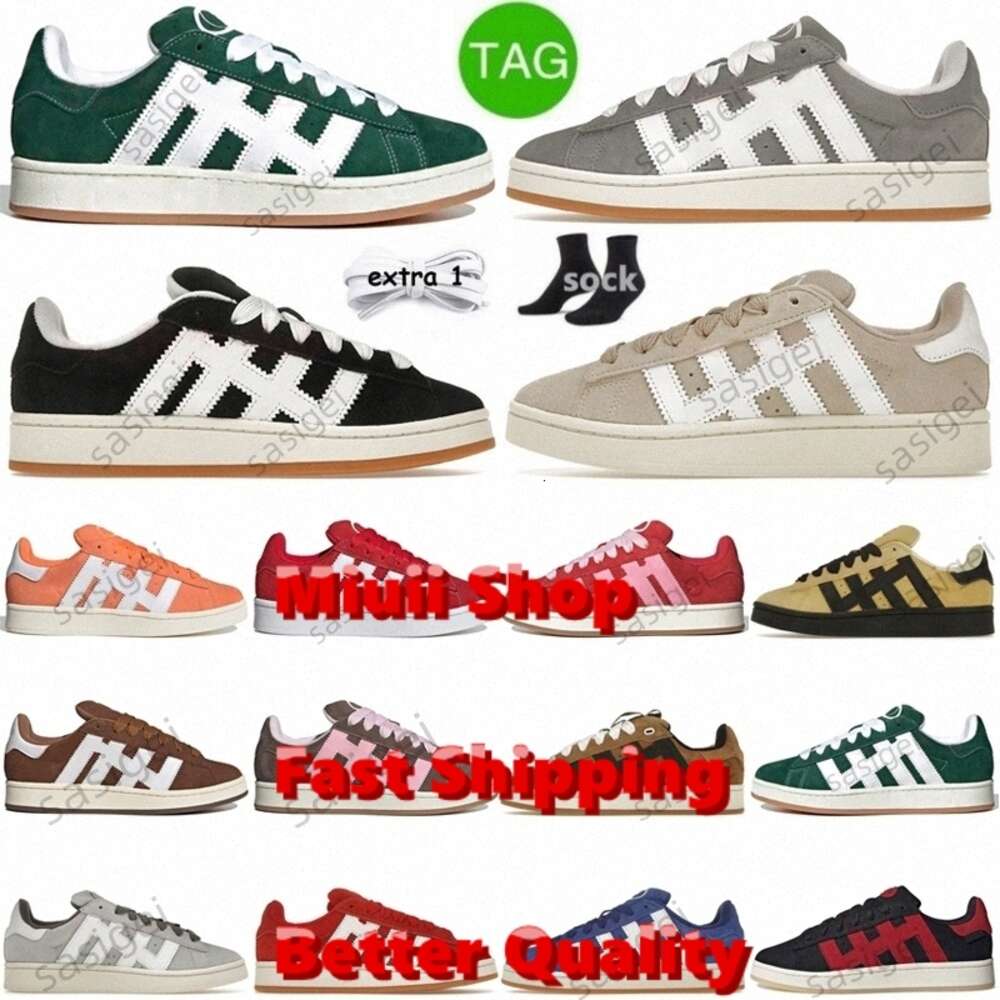 with original box Campus 00s Suede Core Black Sneakers grey Dark Green Cloud Wonder White Valentines Day Semi Lucid Blue Ambient Sky mens womens cas