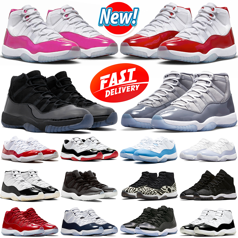 with box 11 basketball shoes men women 11s Cherry Cool Grey Bred Legend Blue Yellow Snakeskin low mens womens outdoor sports trainers sneakers
