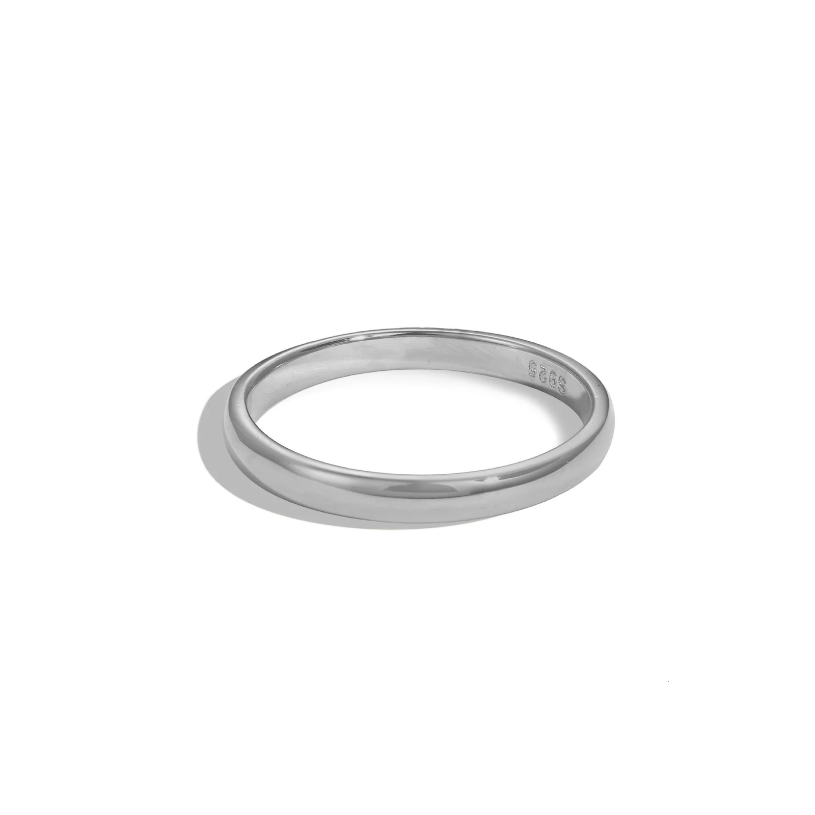 Wedding Rings Fashionable S925 Sterling Silver Ring Ins Minimalist Style Versatile Plain Thin Ring Open Ring 231222