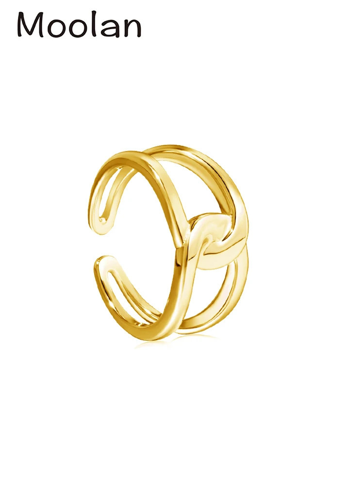 Wedding Rings Moolan Jewel Double Plain Band Open RingIdeal As An Engagement And Wedding Gift. 231222