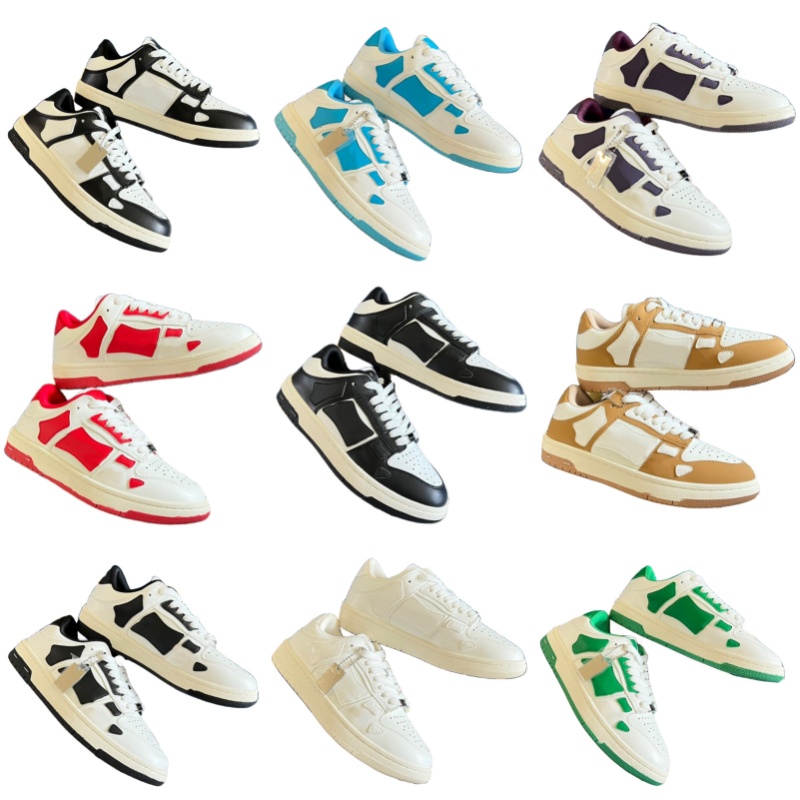 Slippers bone men's skate shoes women's letter sneakers genuine leather casual shoes non slip designer shoes rubber bottom trainning sh-image-931265717