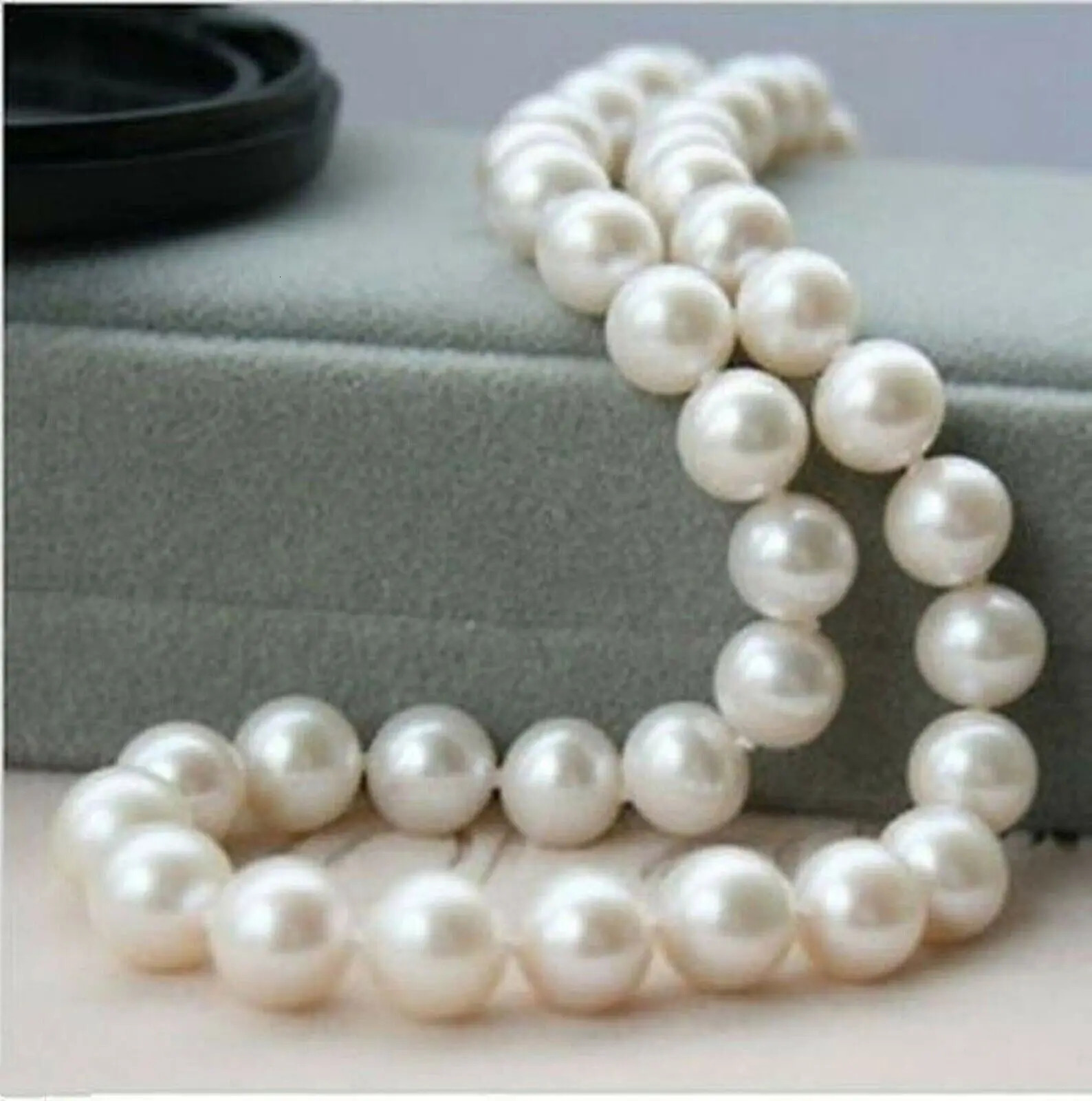 1011MM GENUINE NATURAL WHITE south sea PEARL NECKLACE 18 inch 240108-image-936942883