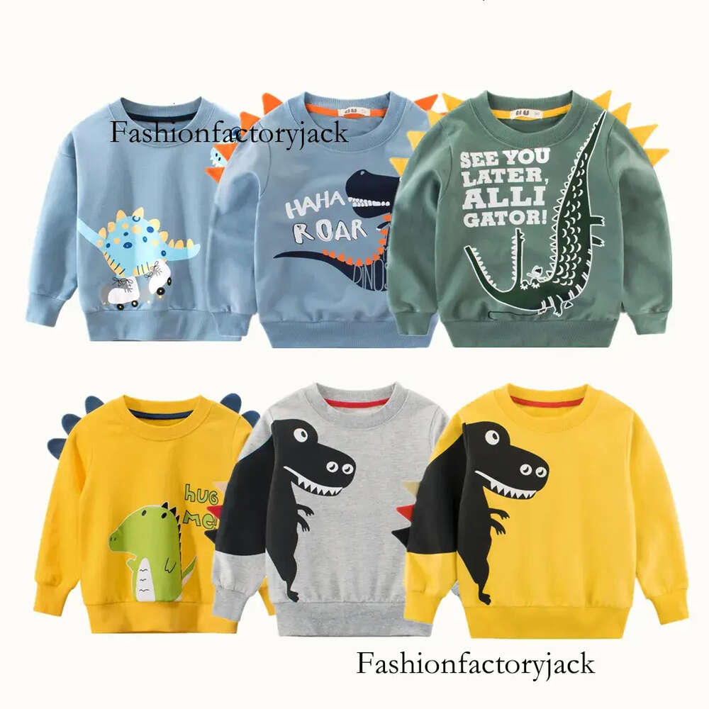T Shirts 2023 Boys Clothes Kids Autumn Spring Thin Sweater 100 Cotton Dinosaus Shark Cartoon Clothing for Children 1 9 Years 230620-image-1059559644