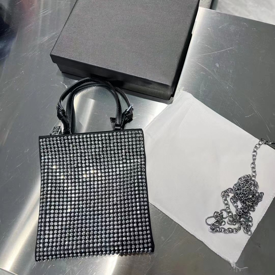 Fashion Women Bucket Shoulder Bag With Sequin Crossbody Bag Party Sliver Purse Girl Handbags Female Clutches