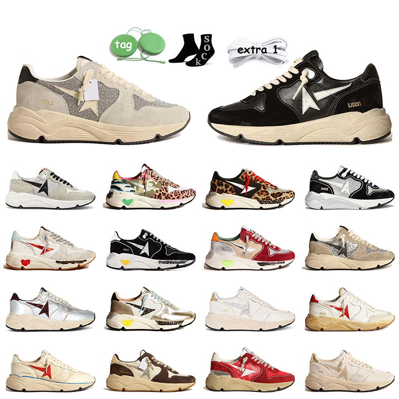 Golden goose sneakers Running Sole Sneaker Designer Casual Shoes Ivory Gold Glitter Star Camouflage Vintage Italy Brand[code ：L]Trainers Sneakers