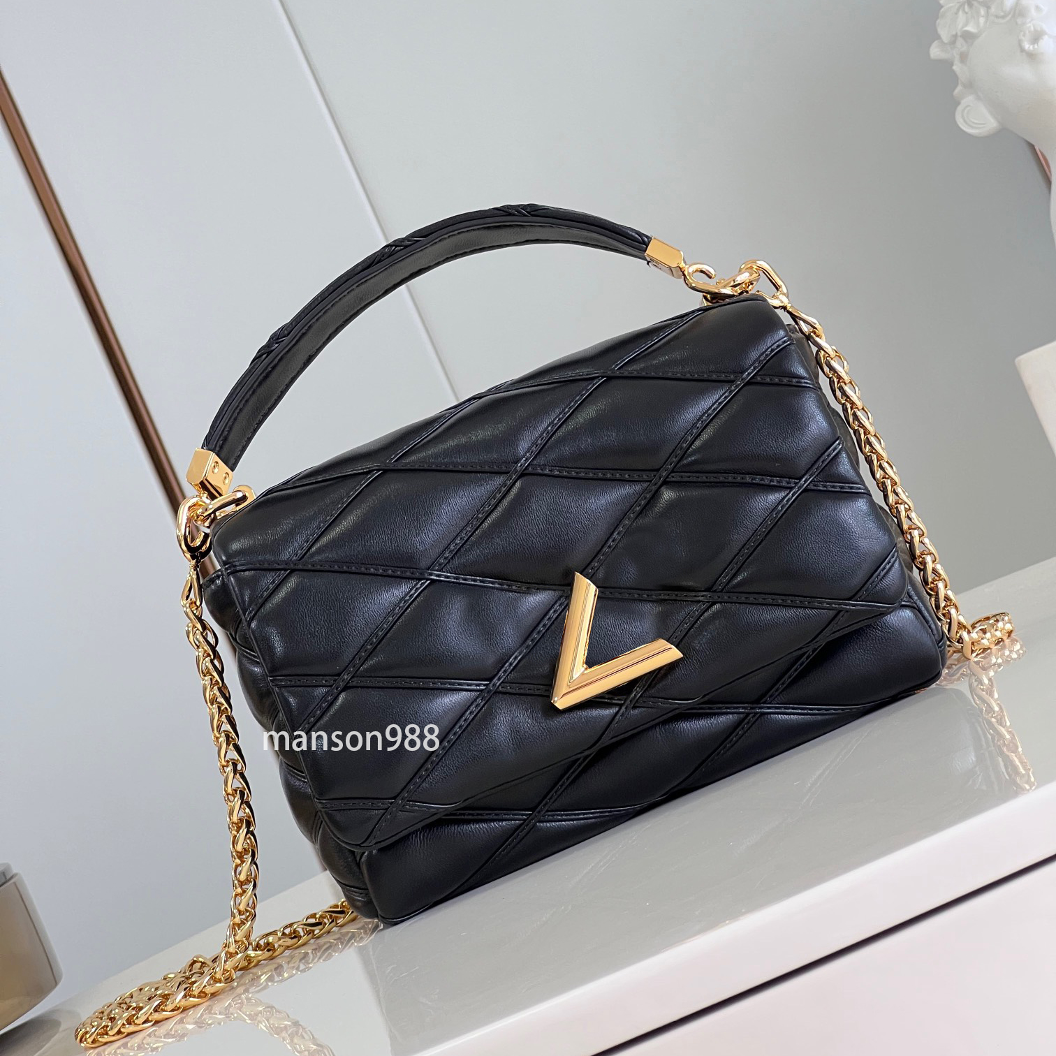 10A Mirror Quality Designer Bag Lambskin Shoulder Bag Fashion Tote Bag 23cm Leather Crossbody Bag Luxury Chain Bag Horizontal Diamond Checkered Ladies Bag with Box 
