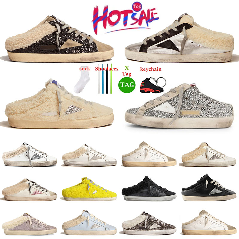 Top OG Quality Designer Luxury Brand golden Sabot Sneakers Casual Shoes Mens Womens Fur Slides Furry Slippers gooses Mules Platform Trainers Supe-image-940128116