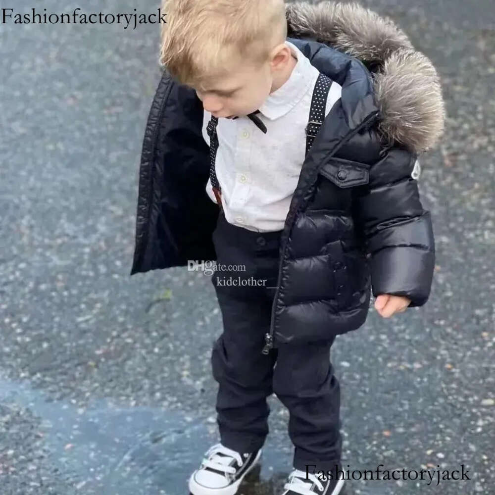 Hoodies Kids Coat Kid Hooded Baby Winter Coats Boys Girls Clothes Thick Warm Outwear Clothing Tops Brand Outerwear Wolf Collar Goose Down-image-1048876303