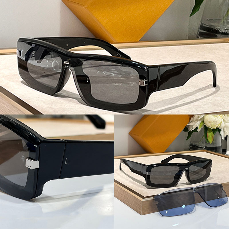 Double lens designer with high-quality 1:1 Speed Mask Sunglasses luxurious men sports mask frame replaceable lenses temples with signature travel-image-933002549