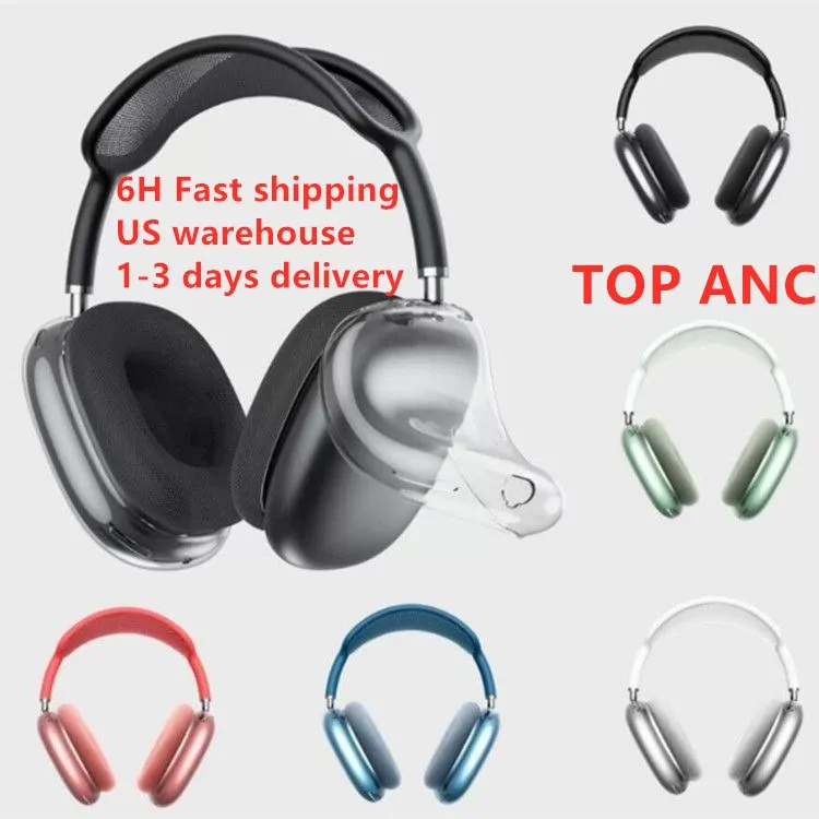 Metal with ANC For Airpods Max Cases Earphones Accessories Transparent TPU Solid Silicone Waterproof Protective case AirPod Maxs Headphones Heads-image-932880332
