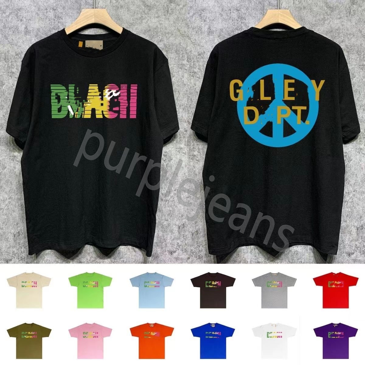 Designer fashion Galleryse depts t shirt Classic alphabet print loose Luxury Vintage mens and women casual Galleryes depts tshirt Summer Breathab-image-933406856