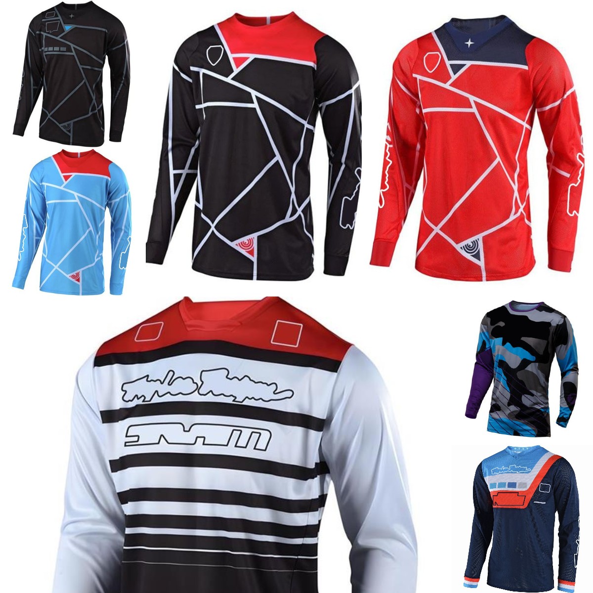 Summer hot-selling off-road motorcycle clothing outdoor leisure polyester quick-drying suit racing speed surrender T-shirt can be customized