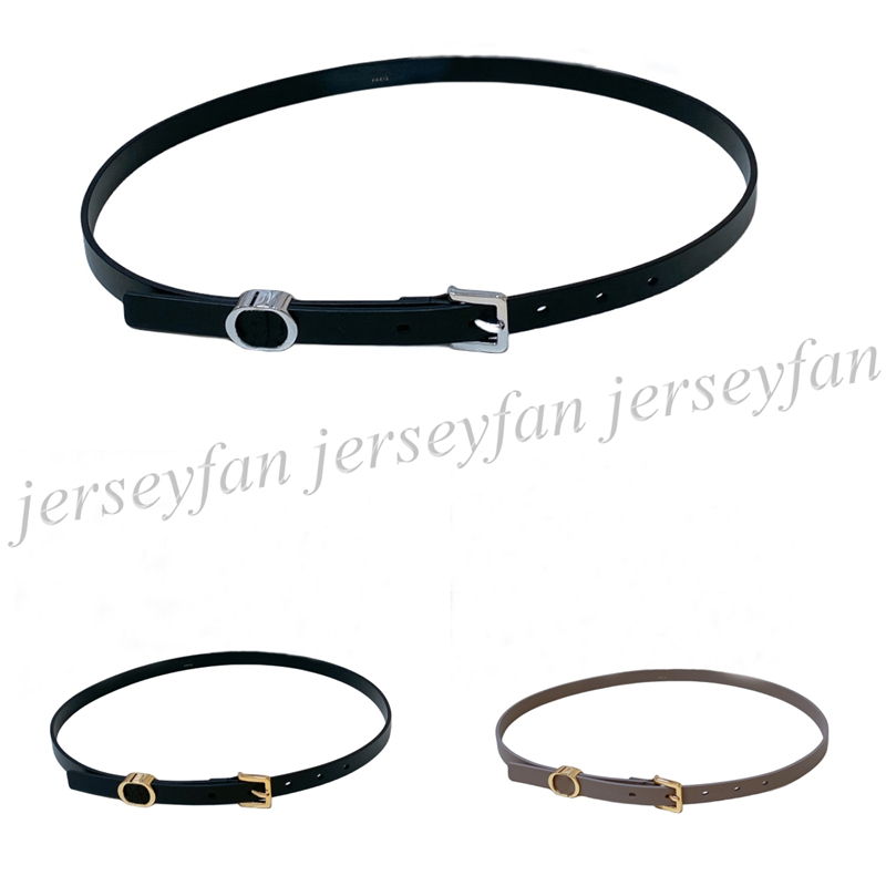 Women Belts Soft Calfskin Width 1.5cm Length Size 90cm-115cm Silver or Gold Buckle With Box 25805-image-933557585