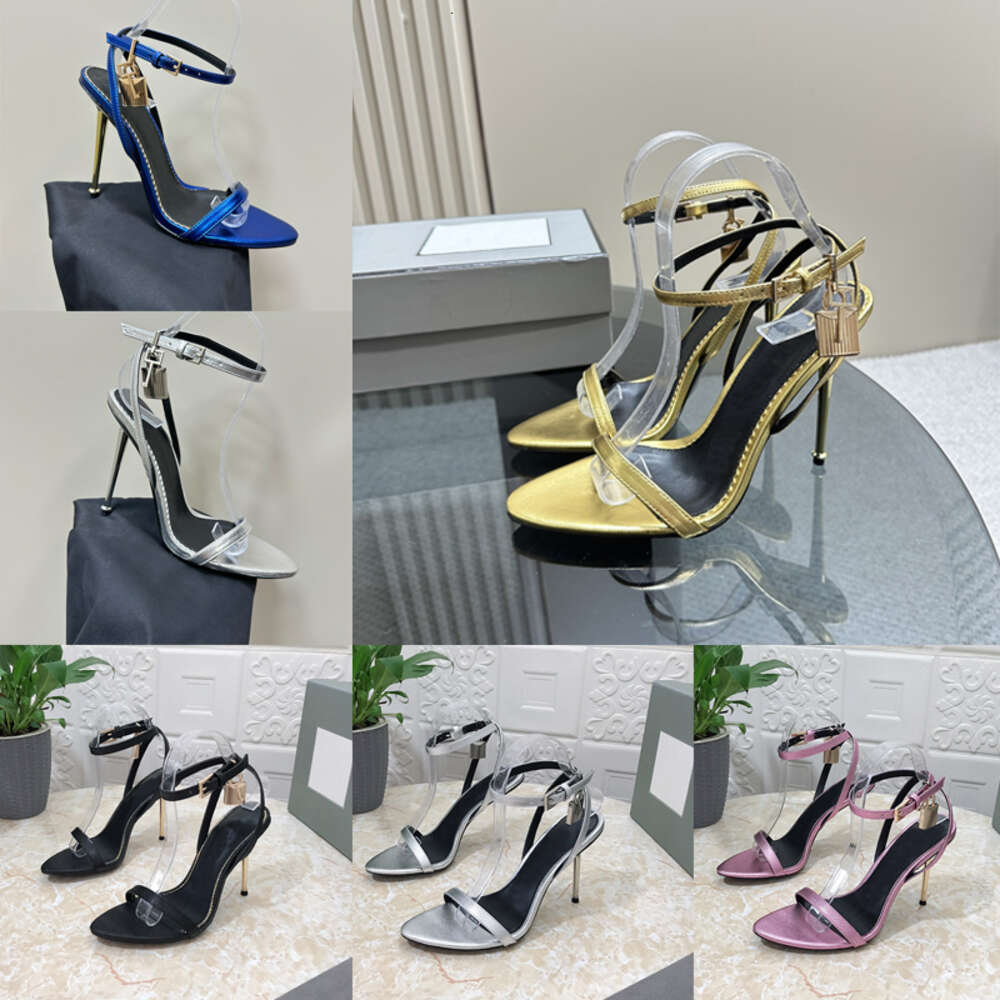pointy heels designer sandals pointy naked sandal leather heels adjustable buckle ankle strap heels sandals with box 506-image-933532374