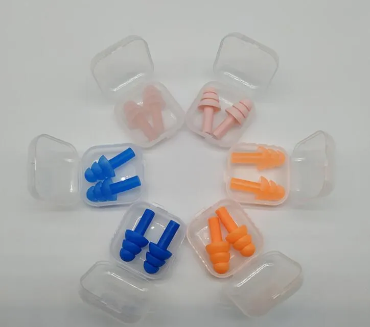 Silicone Earplugs Swimmers Soft and Flexible Ear Plugs for travelling & sleeping reduce noise Ear plug 