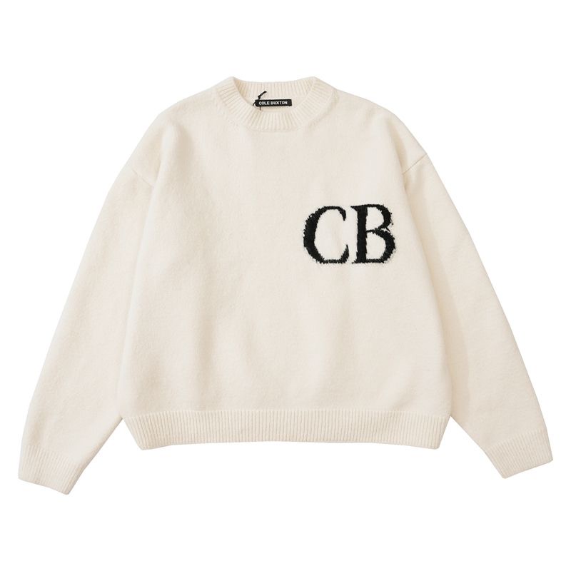 Cole Buxon Mens Sweater Designer Pullover Knitted Sports 2 Piece Set Oversized Womans Hip Hop Daily Street Dressing CB Printing Autumn Winter Buxton