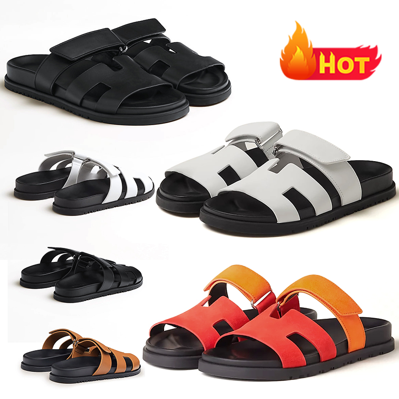 Designer chypre oran sandals Slippers Slides sandale sandalias flats Classic Sandals Luxury Summer Lady Leather Flip Flops Men Women Sliders Size 35