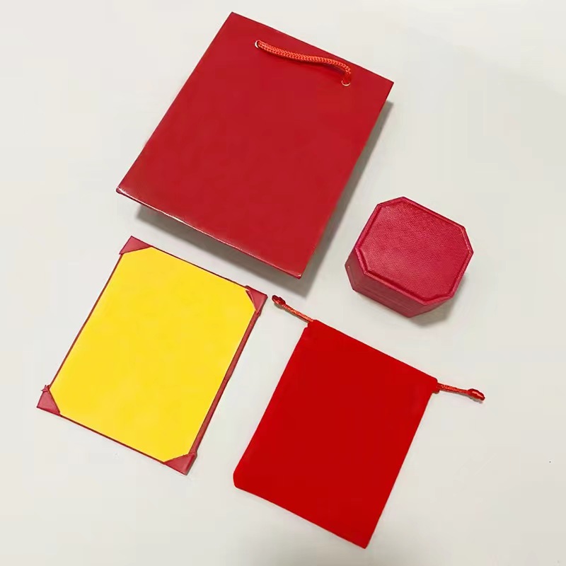 

Luxury Brand Designer Jewelry Box Fashionable Charm Velvet Fabric Bag Classic Bracelet Ring Packaging Box