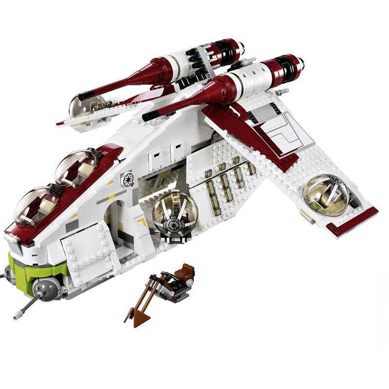 

Blocks 1228pcs In Stock Star Plan Republic Dropship Gunship Building Blocks Bricks 75021 DIY Toys For Children Birthday Christmas GiftHKD230701