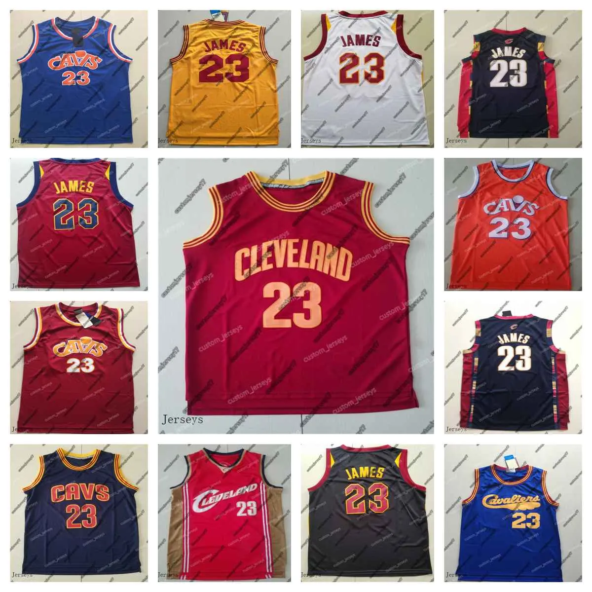 

CUSTOM Cleveland''Cavaliers''Men Jersey 23 James High School LeBron College Basketball''NBA''City Jerseys, #11