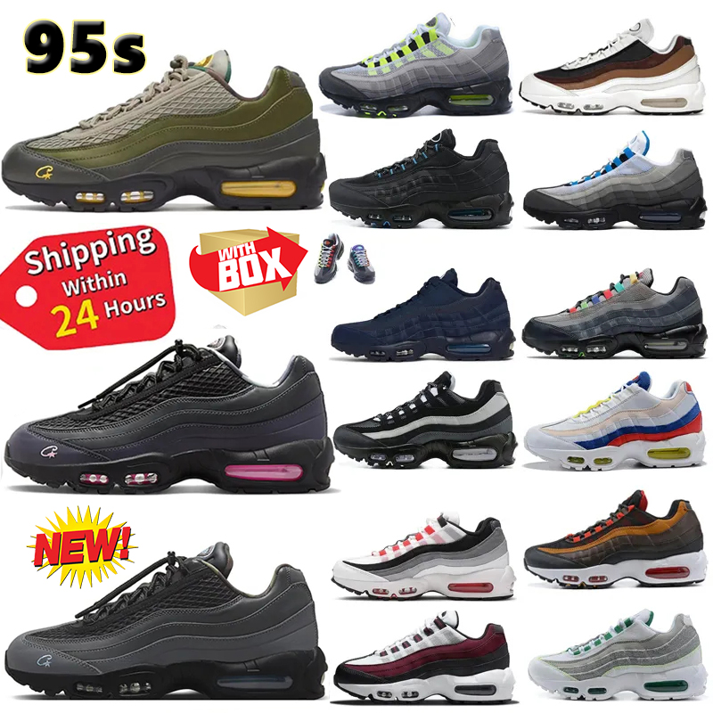 

With Box 95 mens running shoes 95s Triple Black White air Neon Cork Greedy Dark Smoke Grey Brown 2023 Sneakers 20th Anniversary Grape Eur 36-46, Color #37
