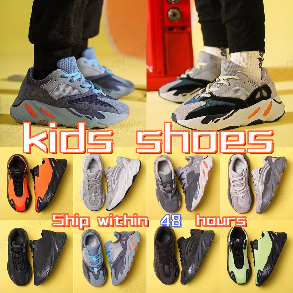 

Kids shoes toddlers wave runner 700 magnet orange mauve sneakers children running Youth Trainers Boys Girls Runners