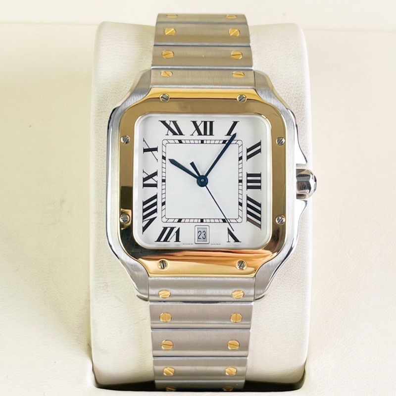 

designer tank Mens Watches Square 39mm blue rubber and 904L Stainless Steel Mechanical Watches Case Bracelet Fashion Date Watch Male DHgate watch Montre De Luxe AAA