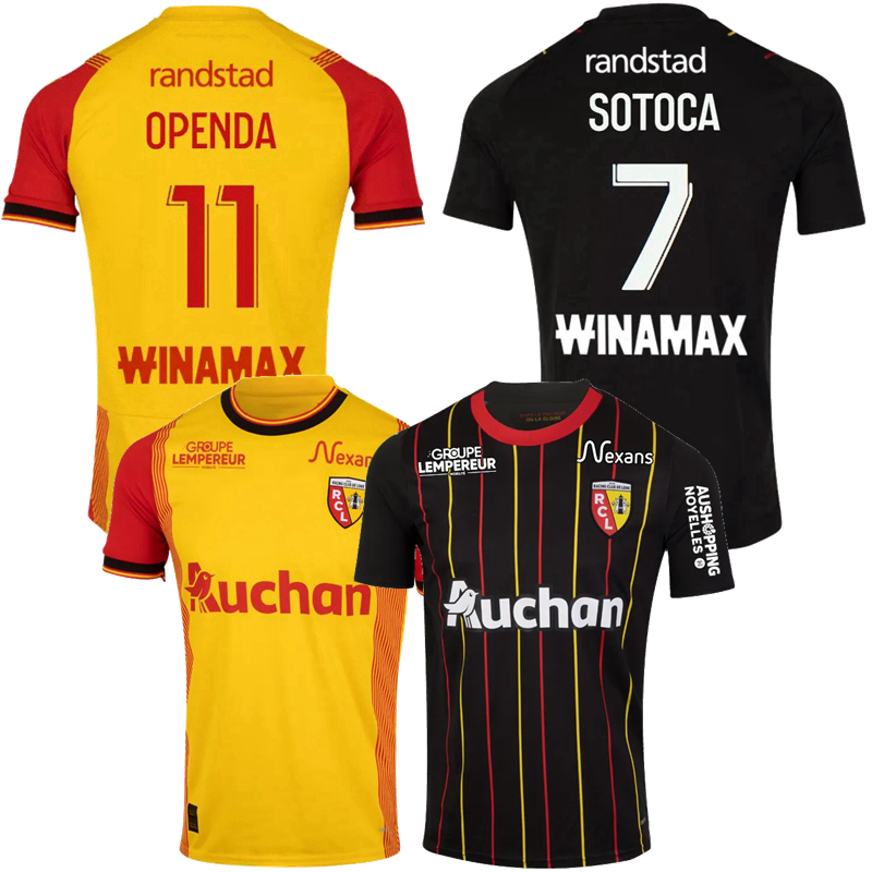 

Player Fans version 2023 2024 RC Lens soccer jerseys SOTOCA FOFANA BUKSA DANSO MEDINA PEREIRA DA COSTA OPENDA FRANKOWSKI 23 24 Football men and kids Shirts uniforms, Away+ball