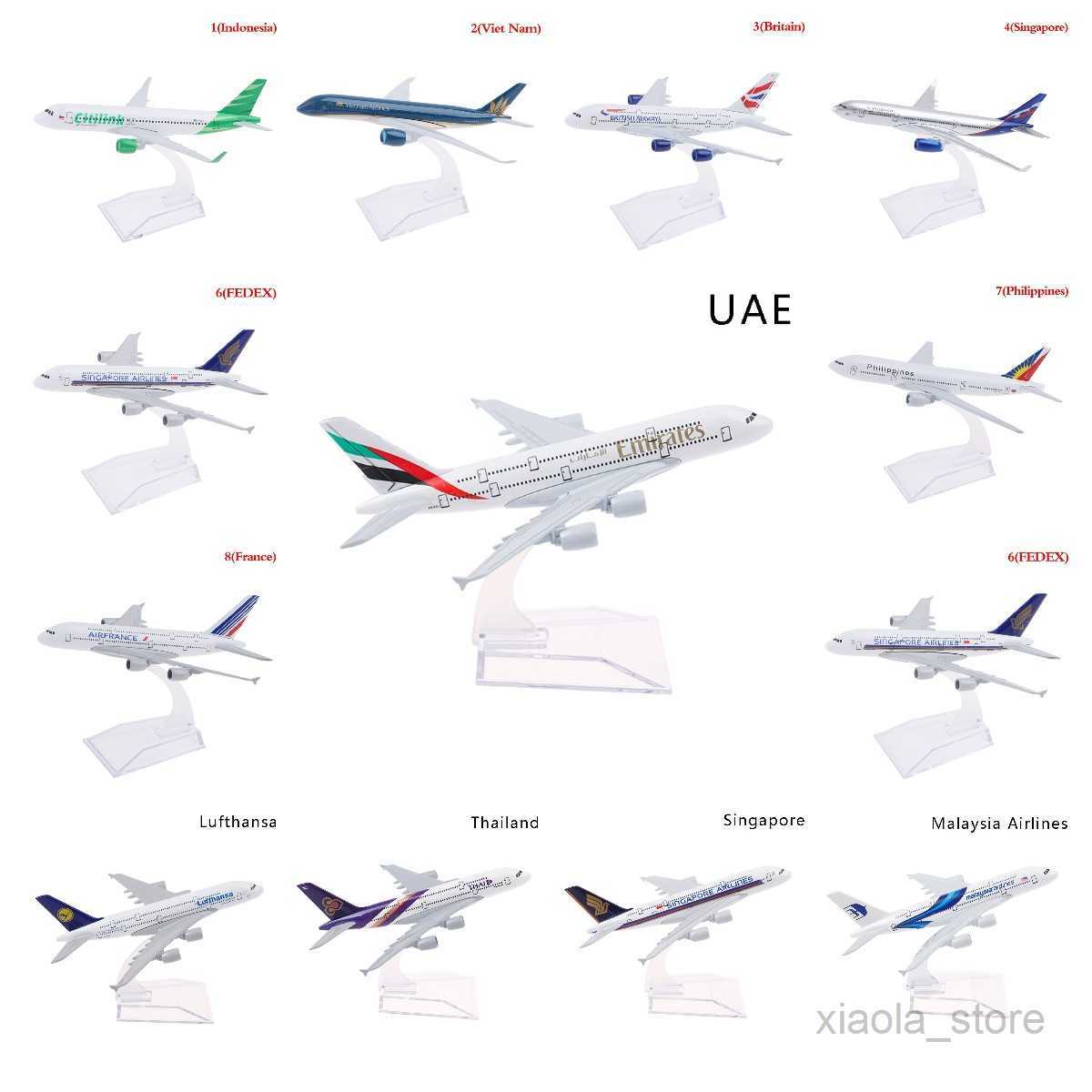 Aircraft Modle 16cm Original Model A380 Airbus UAE Lufthansa Boeing 747 Plane Model Plane Diecast Metal Model 1 400 Collection Plane Toy GiftHKD2-image-881564070