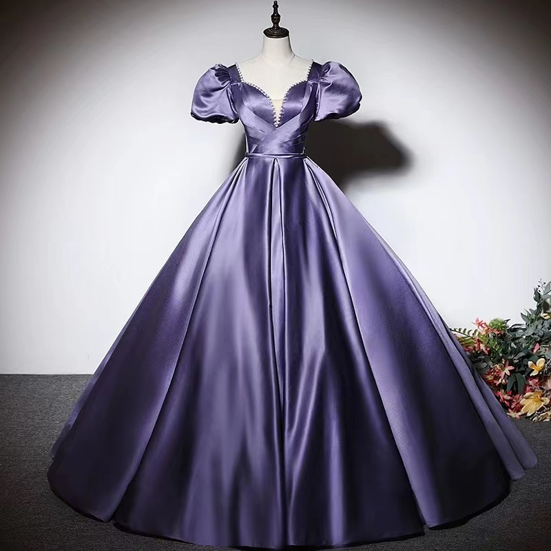 purple Prom Dress Sexy princess Formal Evening Party Gown High Size Split Satin Brdemaid Dresses Custom Made Party Second Reception Birthday Enga-image-881591953