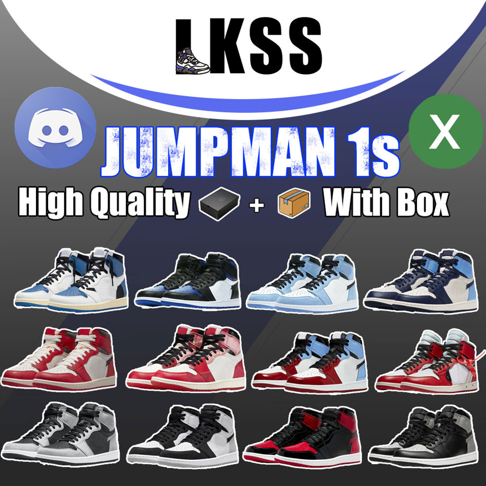 

LKSS Jumpman 1 Mens Basketball shoes High UNC University blue 1s Gold Top Mocha Cactus Jack Obsidian Banned Bred Toe Men Women trainer Sports, Color (9)