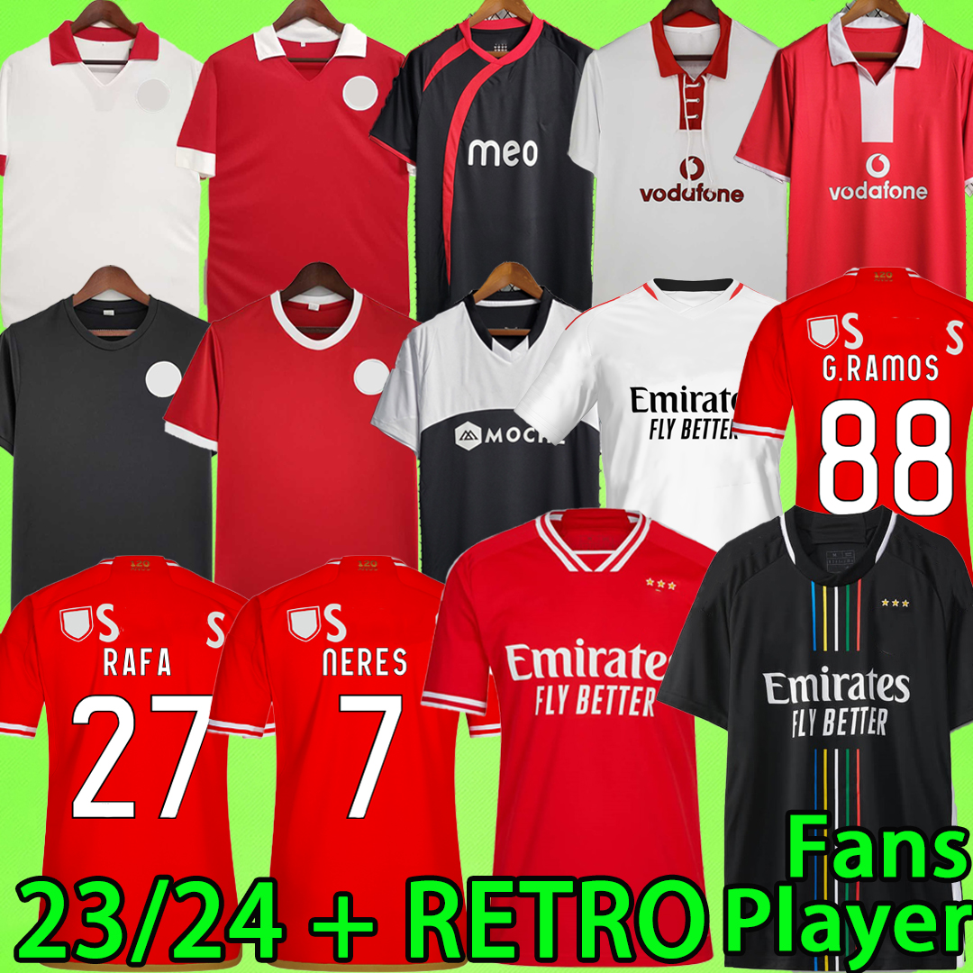 

#20 Di Maria 2023 2024 Benfica soccer jerseys away home RAFA NERES G RAMOS ENZO 23 24 kids kit retro Football shirt Vintage Fans Player version RUI COSTA NUNO GOMES SIMAO, 23/24 player version