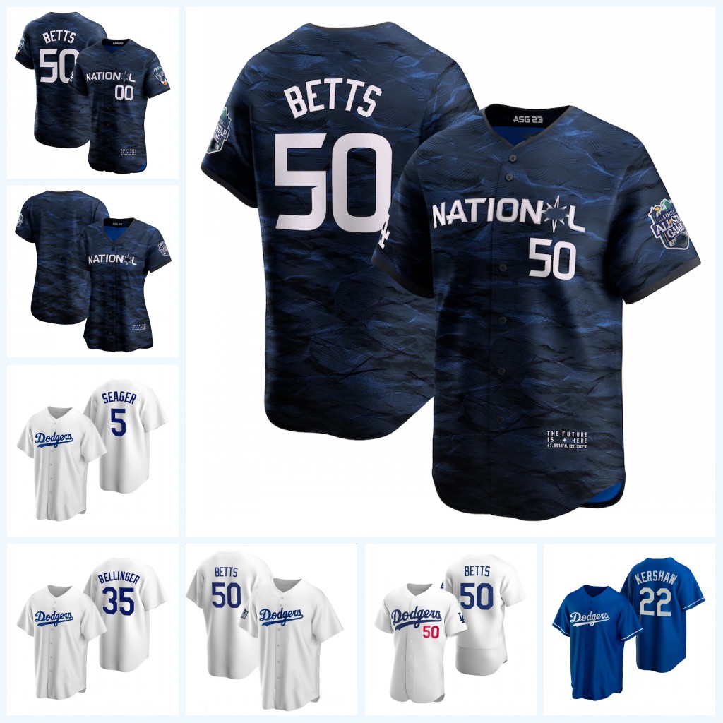 

2023 All Star Game 50 Mookie Betts Jersey 5 Freddie Freeman Clayton Kershaw Cody Bellinger Chris Taylor Trea Turner Trevor Bauer Gonsolin, 2023 mens s-xxxl coolbase