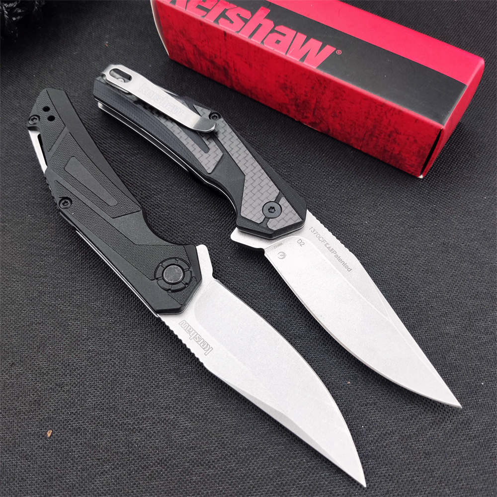 

Kershaw Camshaft 1370 Flipper Fast Opening 8Cr13Mov Blade Stonewashed Carbon Fiber Handles Tactical EDC Tool Pocket Knive Kershaw 1660 1369 1370 7250 7350 7550