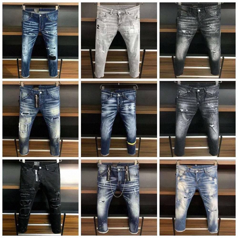 

Mens Jeans Men's Designer Black Skinny Fit Patch Light Wash Ripped Motorcycle Rock Fashion Open Luxury Trousers Menswear US Size -38, No brand shirt